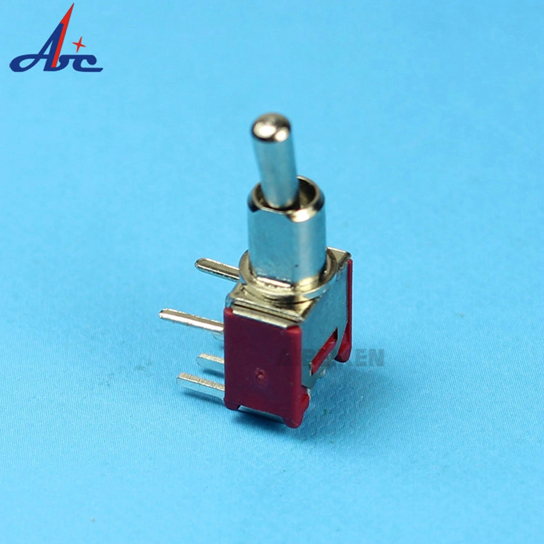 3pin Small Sub-Miniature Spdt Mini PC-H Terminal Short Handle on-on 12V Rocker Toggle Switch