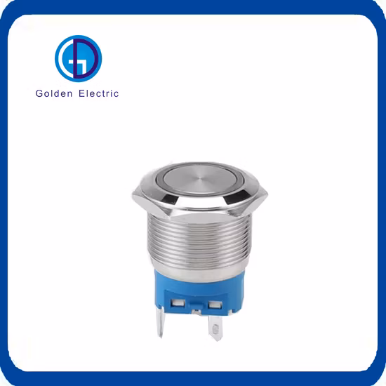 12 mm encendido apagado plano alto momentáneo impermeable 12 V interruptor de botón de metal