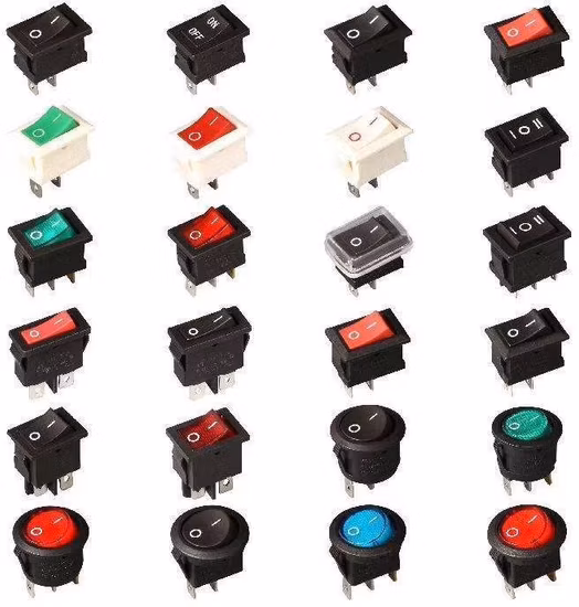 Interruptor basculante Dpdt de 6 pines Kcd2 6 pies Interruptor basculante de encendido-apagado de 3 posiciones T85 5e4