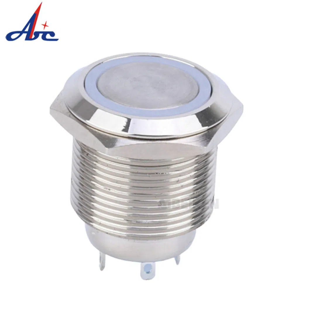 Autobloqueo 4 pines 19 mm IP65 Impermeable Botón de encendido / apagado