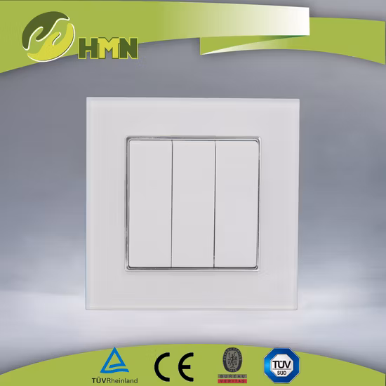 2 Gang 2 Way Electrical 10A 250V High Qulaity Light Power Interruptor de pared basculante eléctrico