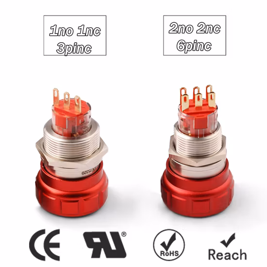 Nuevo producto La118p Interruptor de botón giratorio 2no o 2nc