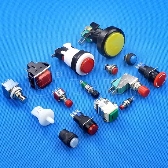 Microinterruptor de botón pulsador de máquina de juego momentáneo con botón grande