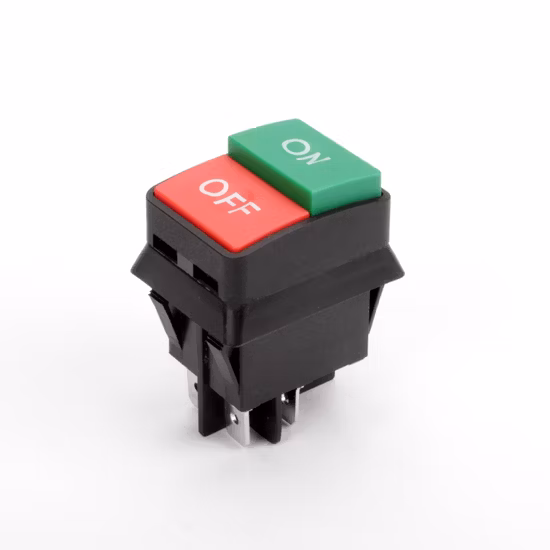 Botón pulsador de 20 A, interruptor basculante negro, 4 pines, encendido y apagado