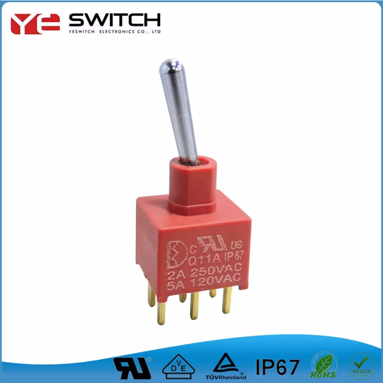 IP67 a prueba de agua momentáneo eléctrico encendido apagado automático interruptor pulsador UL Micro interruptor de palanca
