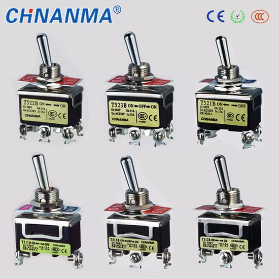 15A 250VAC Mini interruptor de palanca de terminal de tornillo de un solo polo